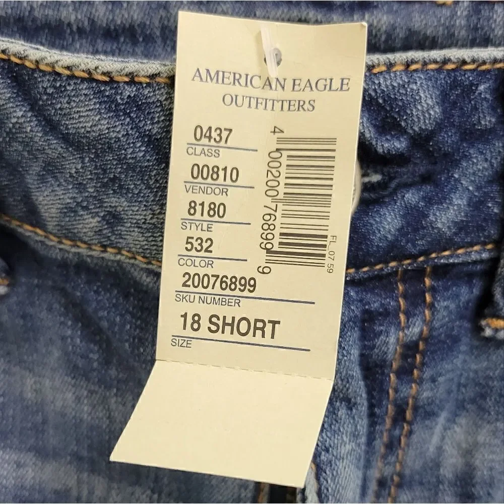 American Eagle Womens Low Rise Skinny Jeans Jegging Ankle  Zippers  18 S NWT